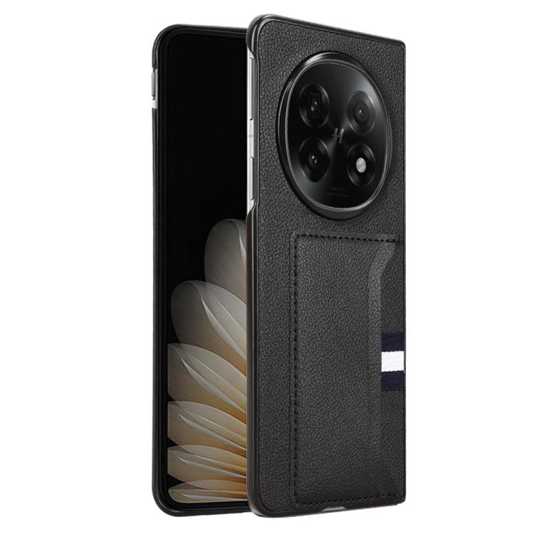 For OPPO Find N5 Litchi Texture Card Slots Back Cover Phone Case