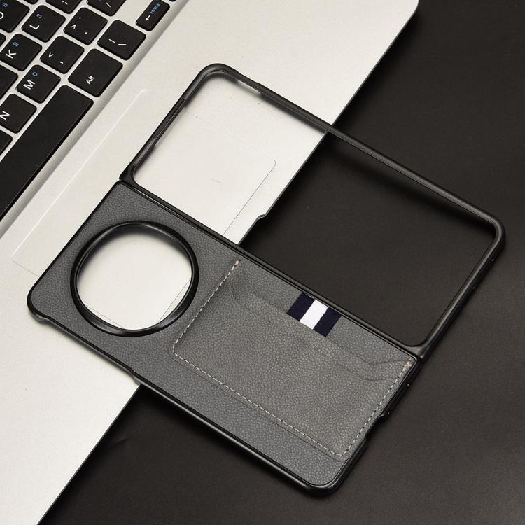 For OPPO Find N5 Litchi Texture Card Slots Back Cover Phone Case