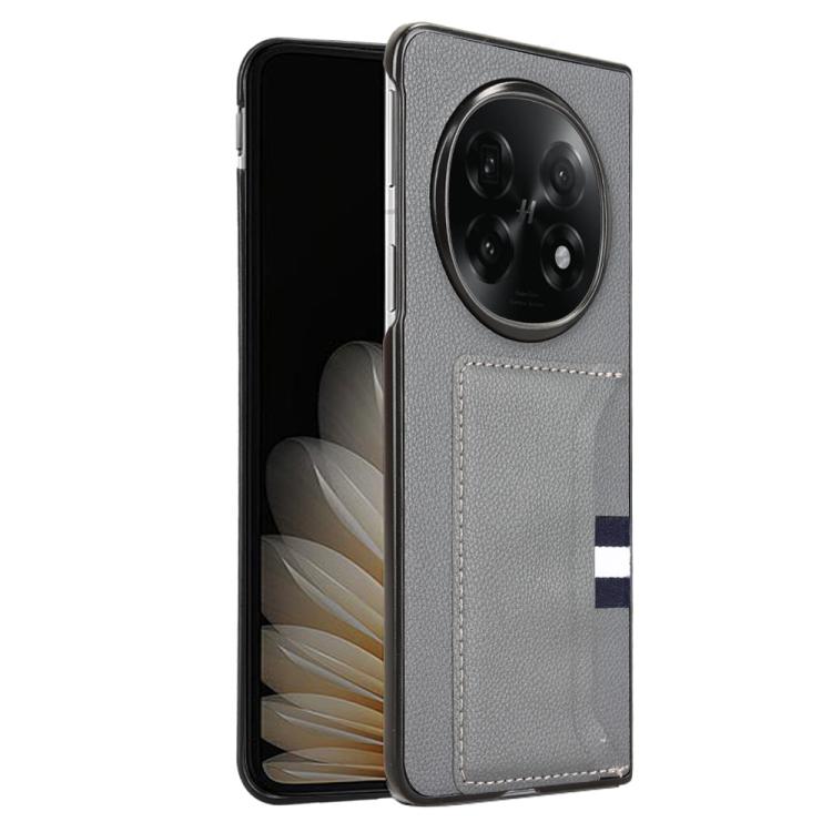 For OPPO Find N5 Litchi Texture Card Slots Back Cover Phone Case