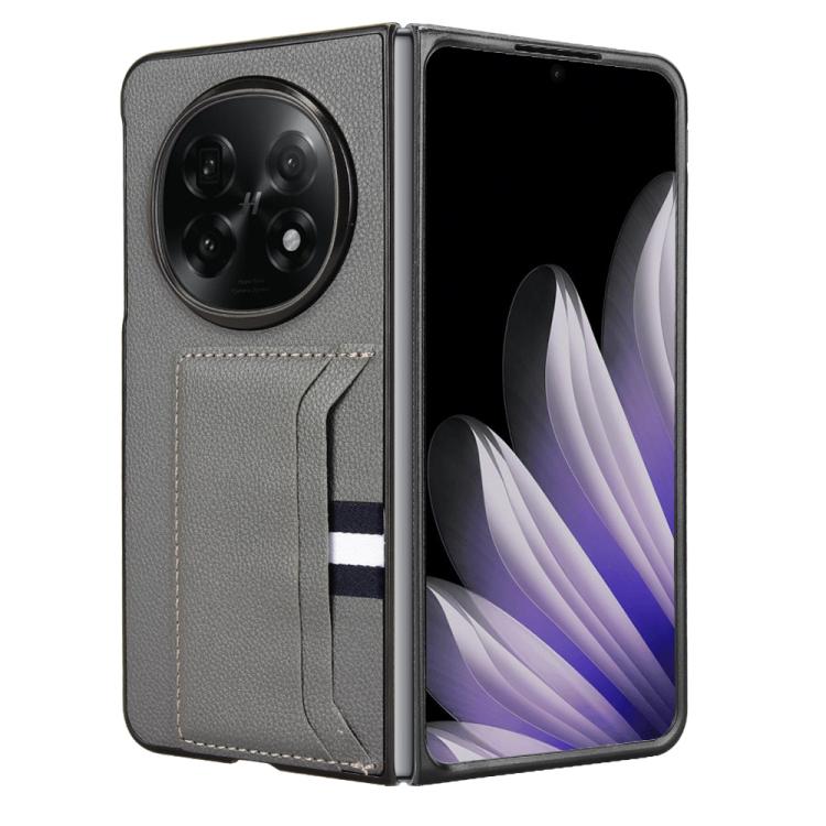 For OPPO Find N5 Litchi Texture Card Slots Back Cover Phone Case