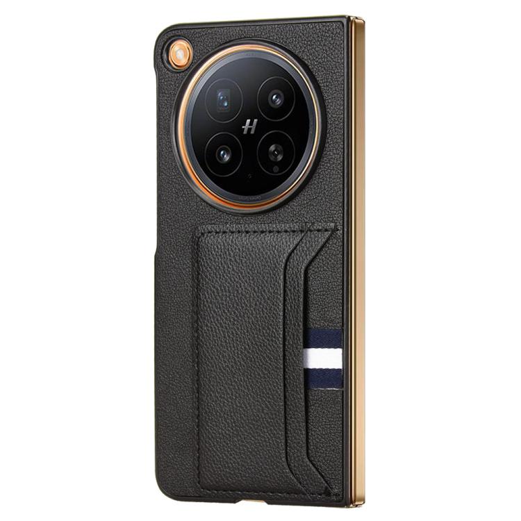 For OPPO Find N6 5G Litchi Texture Card Slots Back Cover Phone Case