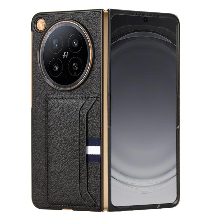 For OPPO Find N6 5G Litchi Texture Card Slots Back Cover Phone Case