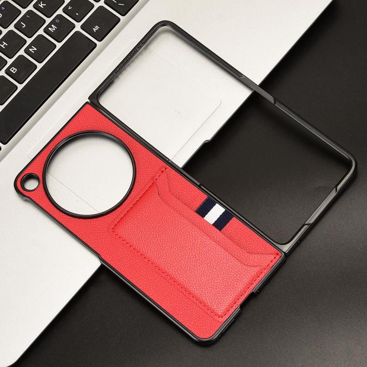 For OPPO Find N6 5G Litchi Texture Card Slots Back Cover Phone Case
