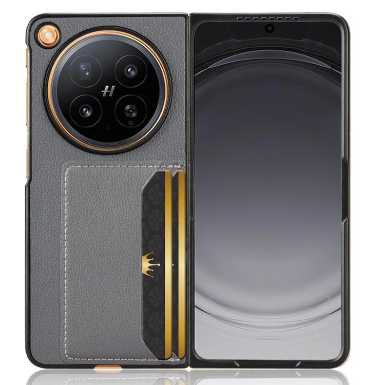 For OPPO Find N6 5G Litchi Texture Card Slots Back Cover Phone Case