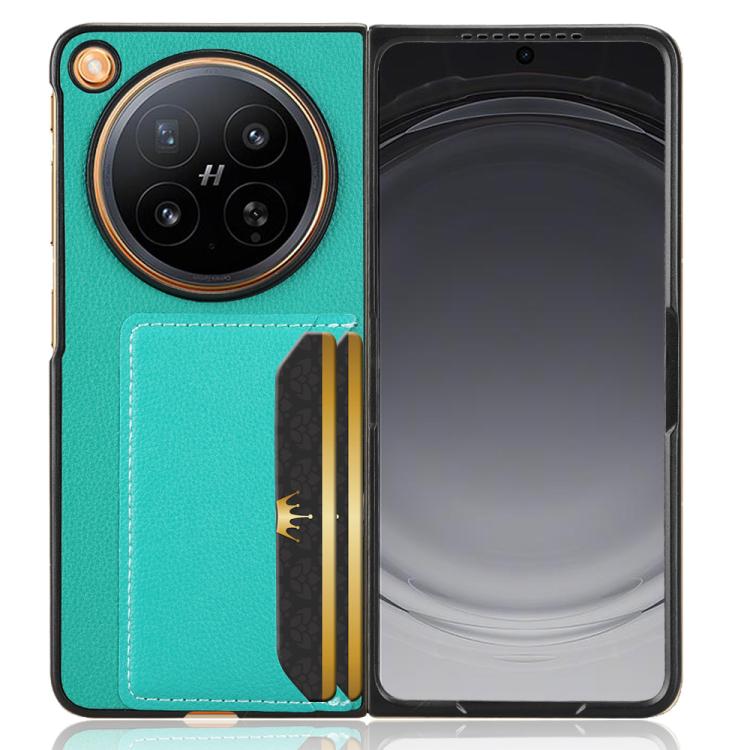 For OPPO Find N6 5G Litchi Texture Card Slots Back Cover Phone Case