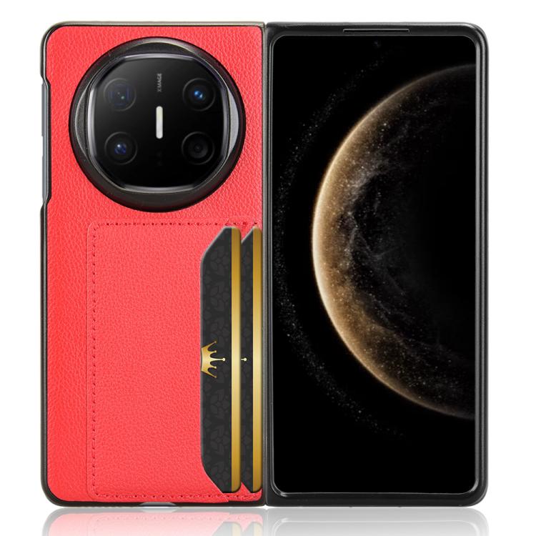 For Huawei Mate X6 Litchi Texture Card Slots Back Cover Phone Case