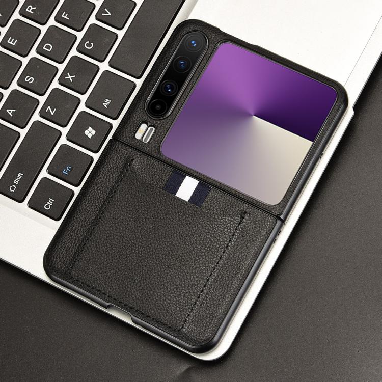 For Huawei Pura X Litchi Texture Card Slots Back Cover Phone Case