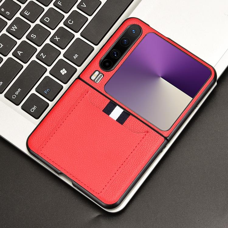 For Huawei Pura X Litchi Texture Card Slots Back Cover Phone Case