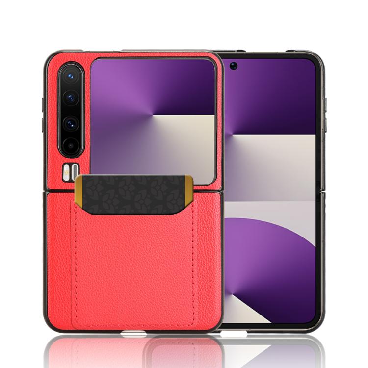 For Huawei Pura X Litchi Texture Card Slots Back Cover Phone Case