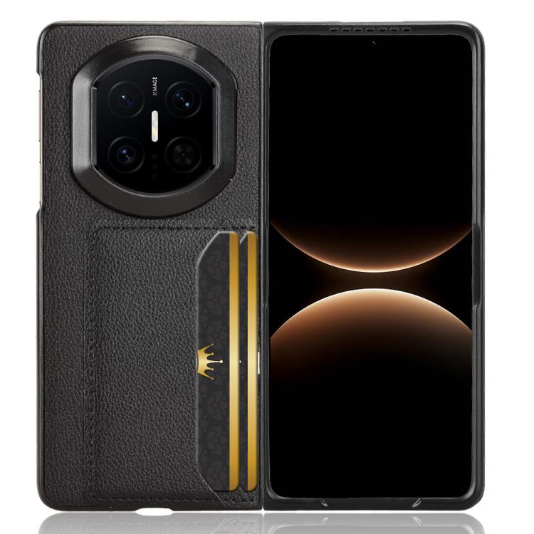 For Huawei Mate X7 Litchi Texture Card Slots Back Cover Phone Case