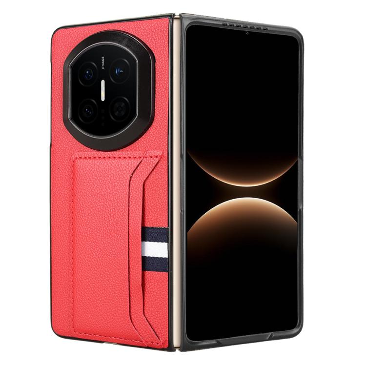 For Huawei Mate X7 Litchi Texture Card Slots Back Cover Phone Case