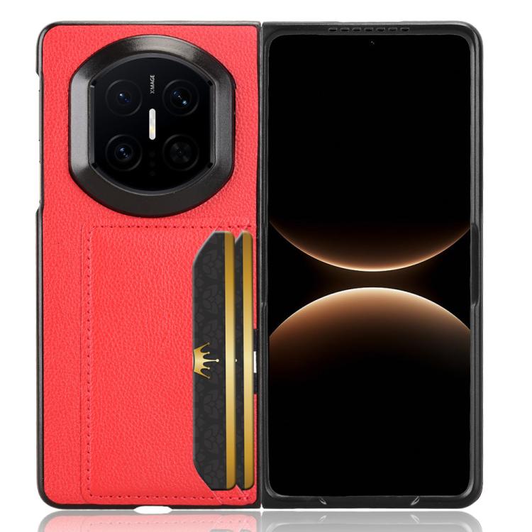 For Huawei Mate X7 Litchi Texture Card Slots Back Cover Phone Case