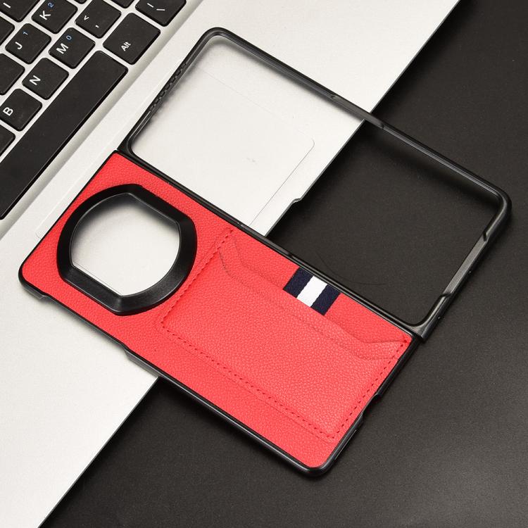 For Huawei Mate X7 Litchi Texture Card Slots Back Cover Phone Case