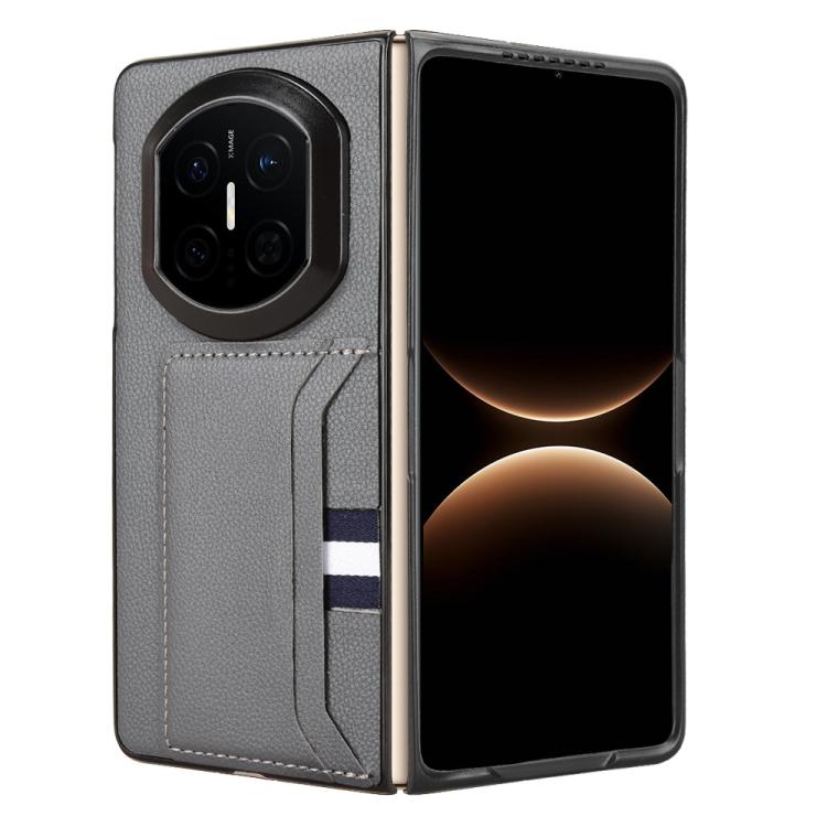 For Huawei Mate X7 Litchi Texture Card Slots Back Cover Phone Case