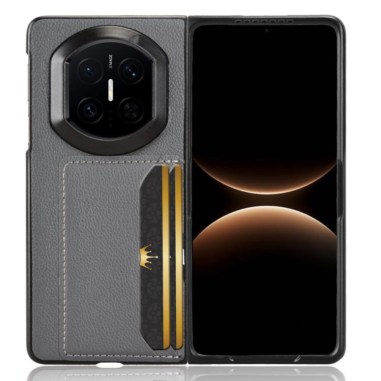 For Huawei Mate X7 Litchi Texture Card Slots Back Cover Phone Case