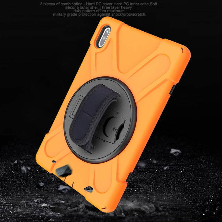 For Huawei Matepad 10.4 inch Shockproof Colorful Silicone + PC Protective Case with Holder & Shoulder Strap & Hand Strap & Pen Slot