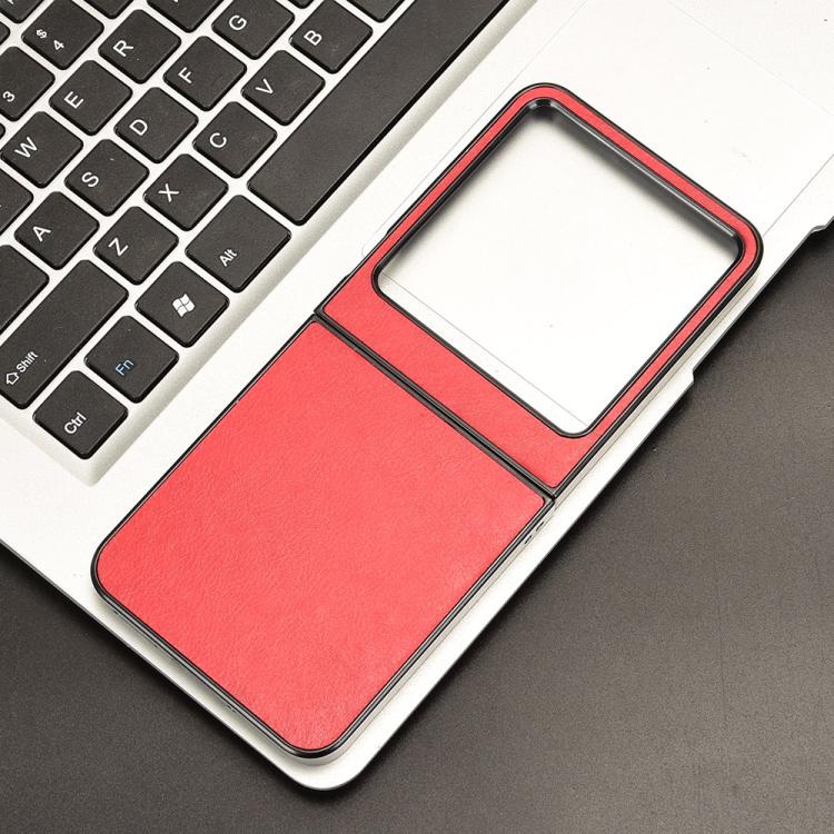 For Tecno Phantom V Flip2 Litchi Texture Back Cover Phone Case