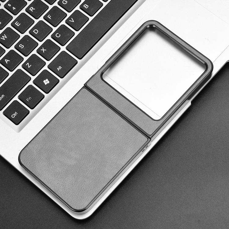 For Tecno Phantom V Flip2 Litchi Texture Back Cover Phone Case