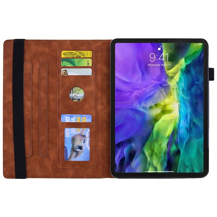 For Samsung Galaxy Tab S11 Calf Texture Embossed Leather Tablet Case