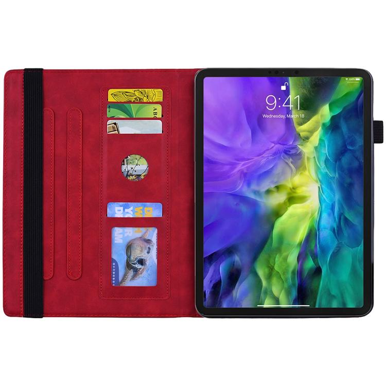 For Samsung Galaxy Tab S11 Calf Texture Embossed Leather Tablet Case
