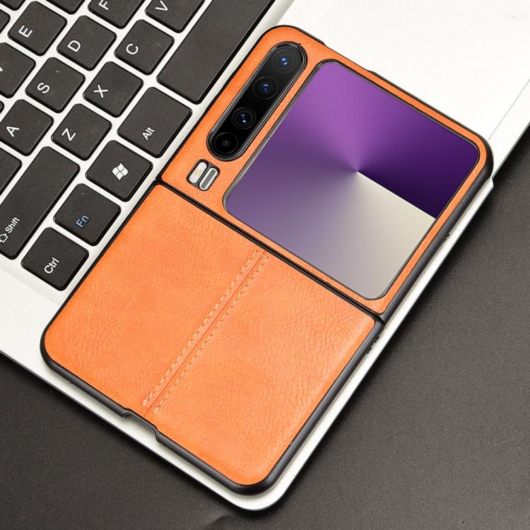 For Huawei Pura X Cow Pattern Sewing Back Cover Phone Case