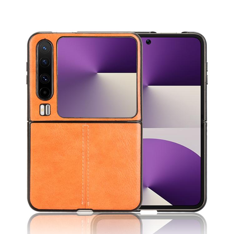 For Huawei Pura X Cow Pattern Sewing Back Cover Phone Case