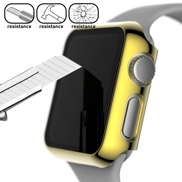 For Apple Watch Series 3 & 2 & 1 38mm Full Coverage Plating Glass Case