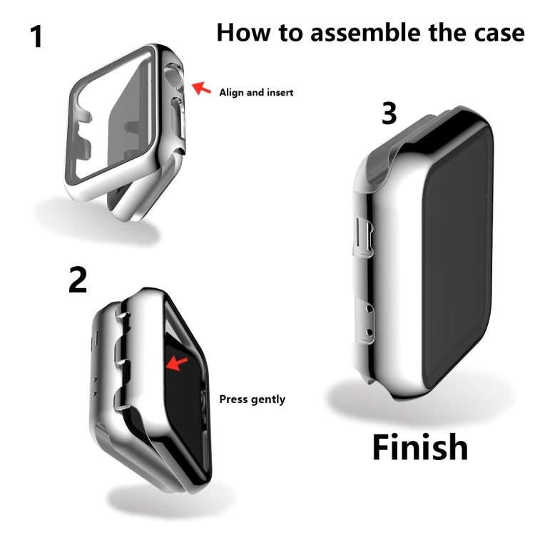 For Apple Watch Series 3 & 2 & 1 38mm Full Coverage Plating Glass Case