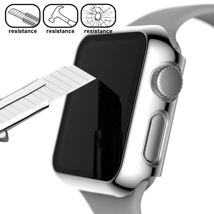 For Apple Watch Series 3 & 2 & 1 38mm Full Coverage Plating Glass Case