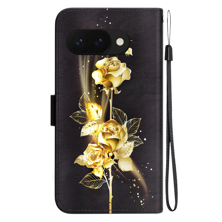 For Google Pixel 9a Crystal Texture Colored Drawing Leather Phone Case