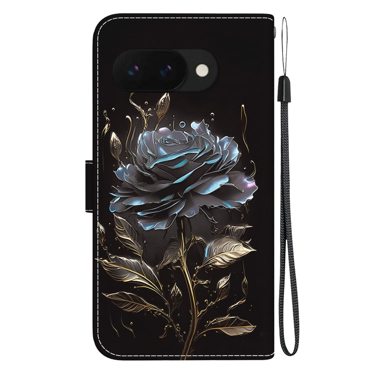 For Google Pixel 9a Crystal Texture Colored Drawing Leather Phone Case