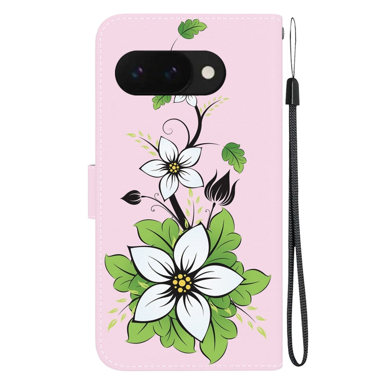 For Google Pixel 9a Crystal Texture Colored Drawing Leather Phone Case
