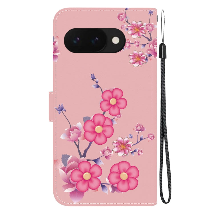For Google Pixel 9a Crystal Texture Colored Drawing Leather Phone Case