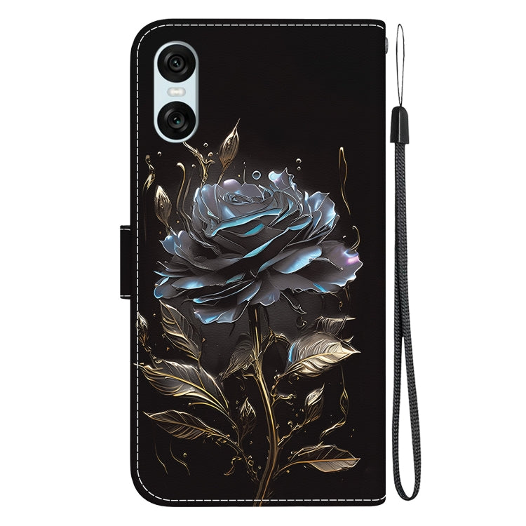 For Sony Xperia 10 VI Crystal Texture Colored Drawing Leather Phone Case