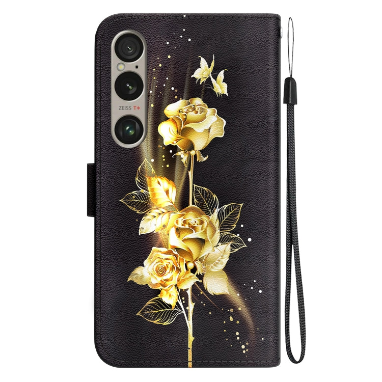 For Sony Xperia 1 VI Crystal Texture Colored Drawing Leather Phone Case