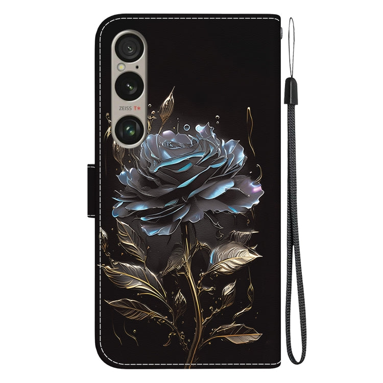 For Sony Xperia 1 VI Crystal Texture Colored Drawing Leather Phone Case