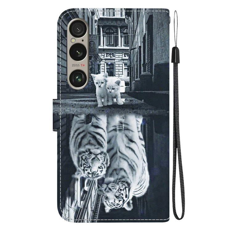 For Sony Xperia 1 VI Crystal Texture Colored Drawing Leather Phone Case