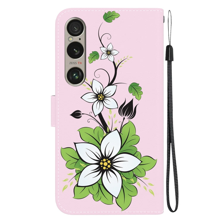 For Sony Xperia 1 VI Crystal Texture Colored Drawing Leather Phone Case