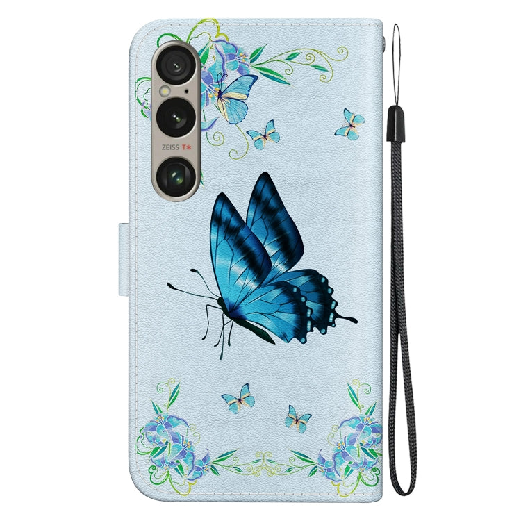 For Sony Xperia 1 VI Crystal Texture Colored Drawing Leather Phone Case