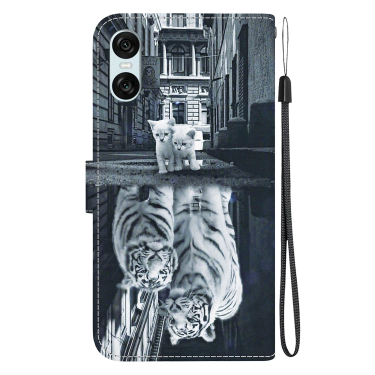 For Sony Xperia 5 VI Crystal Texture Colored Drawing Leather Phone Case