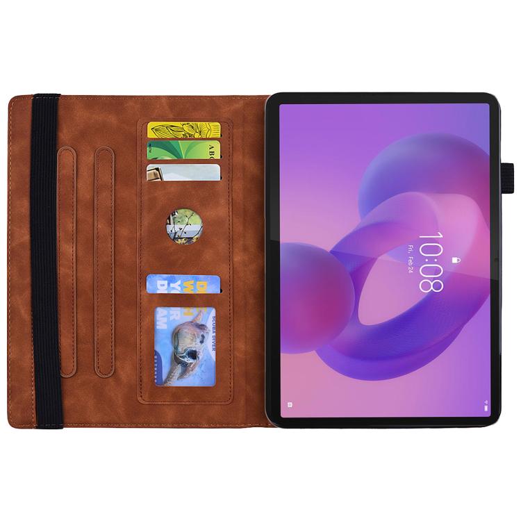 For Lenovo Tab K10C / E10 Calf Texture Embossed Leather Tablet Case