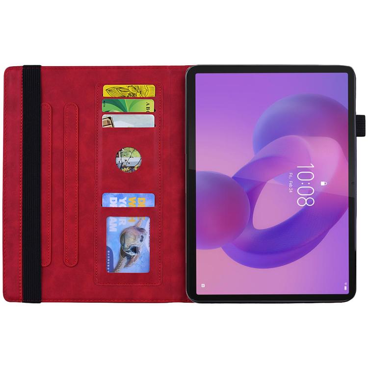 For Lenovo Tab K10C / E10 Calf Texture Embossed Leather Tablet Case