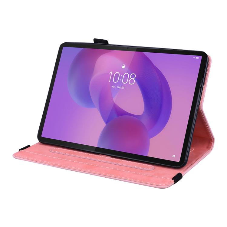 For Lenovo Tab K10C / E10 Calf Texture Embossed Leather Tablet Case