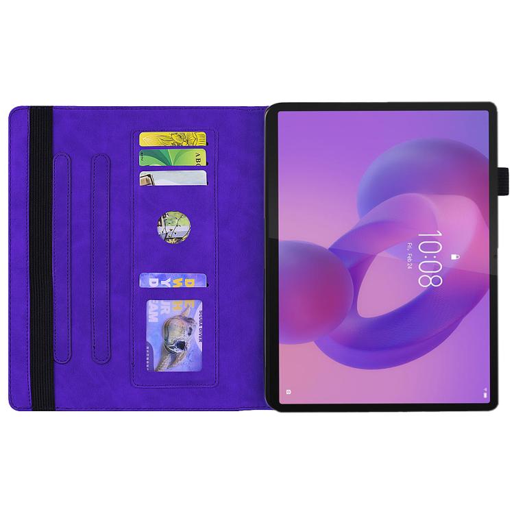 For Lenovo Tab K10C / E10 Calf Texture Embossed Leather Tablet Case