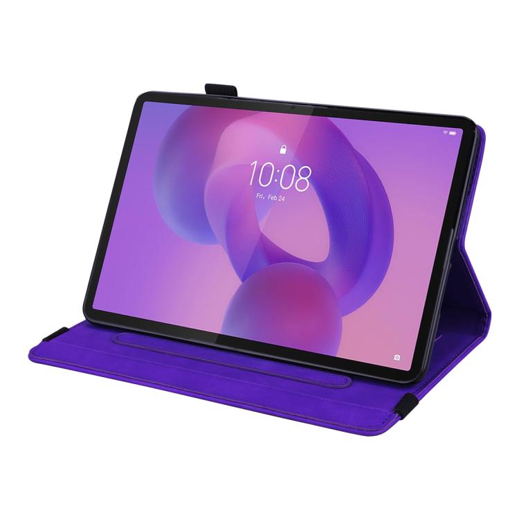 For Lenovo Tab K10C / E10 Calf Texture Embossed Leather Tablet Case