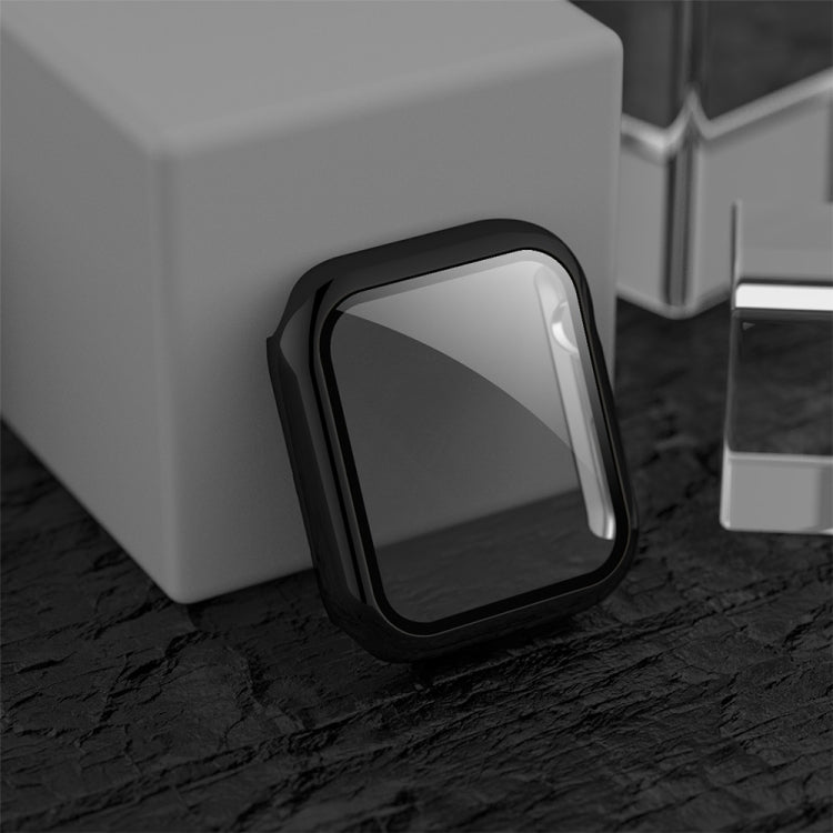 For Apple Watch Series 3 & 2 & 1 38mm Electroplated PC Case + Tempered Film Integrated Protective Cover