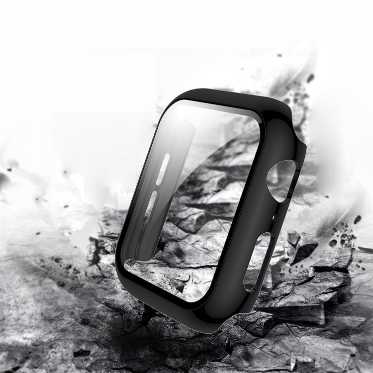 For Apple Watch Series 5 & 4 40mm Electroplated PC Case + Tempered Film Integrated Protective Cover
