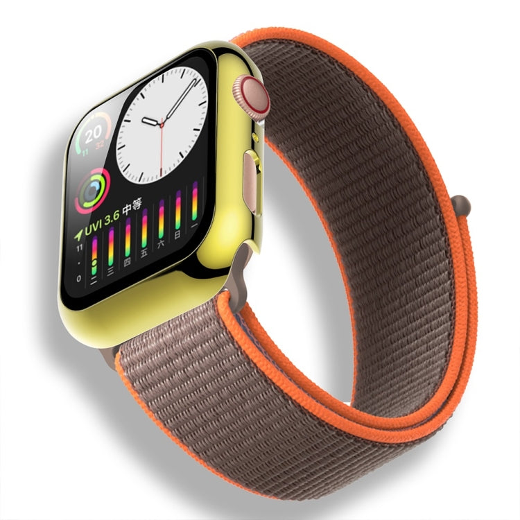 For Apple Watch Series 5 & 4 40mm Electroplated PC Case + Tempered Film Integrated Protective Cover