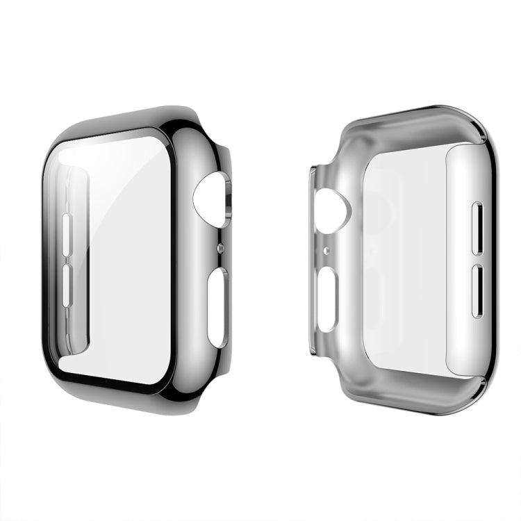 For Apple Watch Series 5 & 4 40mm Electroplated PC Case + Tempered Film Integrated Protective Cover