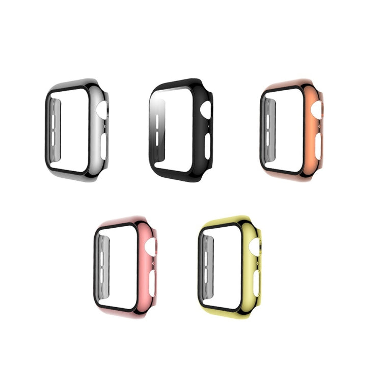For Apple Watch Series 5 & 4 40mm Electroplated PC Case + Tempered Film Integrated Protective Cover